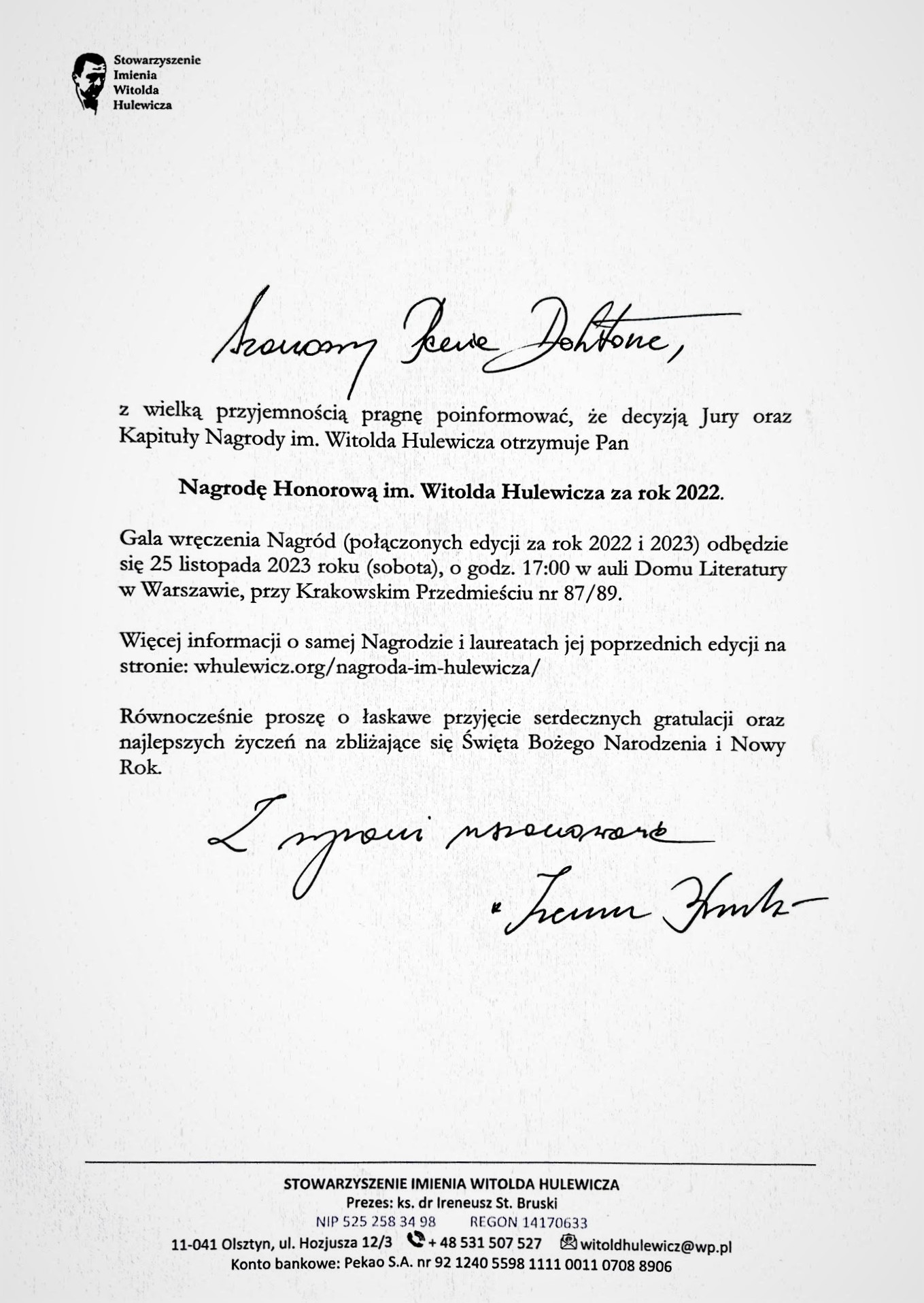 Hulewicz list 2